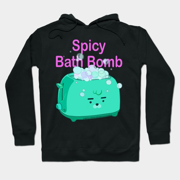 Retro inscription "Spicy bath bomb" Hoodie by shikita_a